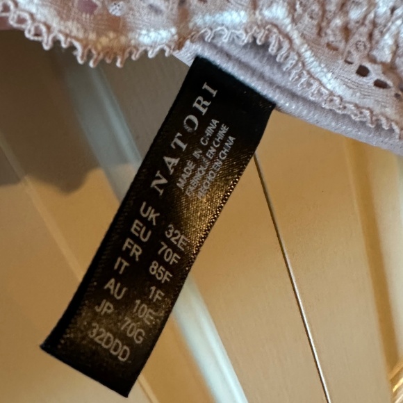 NWOT Natori Lush Front Close Bra - Rose / White - Picture 5 of 7